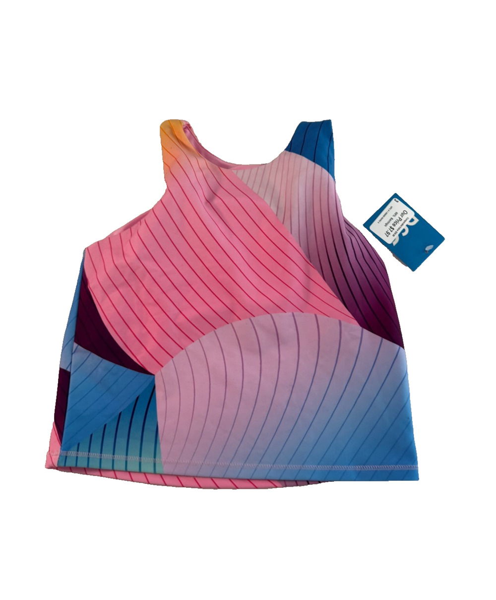 DSG Girls Momentum Shelf Bra Tank Bend It Multi Athletic Crop Top Size Large NWT
